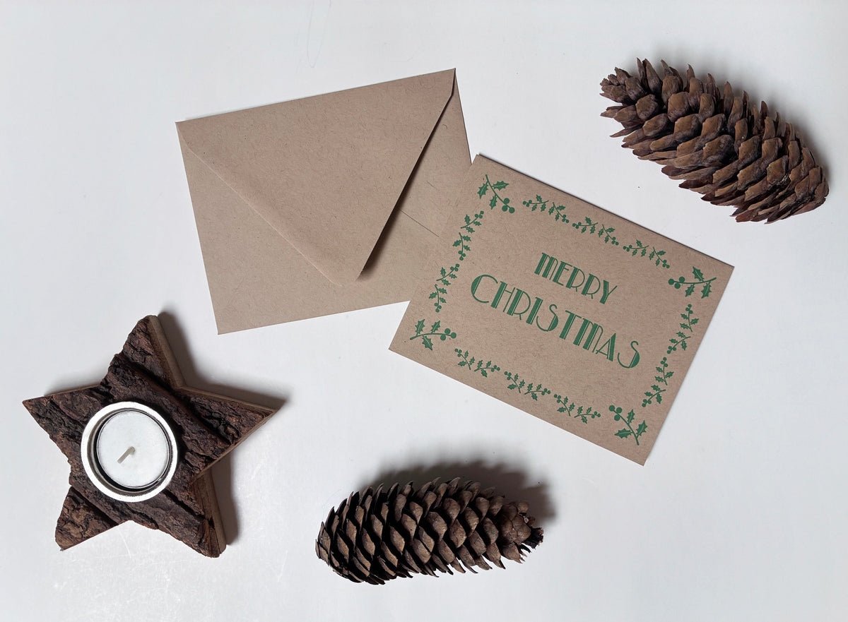 Merry Christmas Letterpress Greeting Card | Holiday Note by Studio Portmanteau – view 2