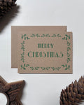 Merry Christmas Letterpress Greeting Card | Holiday Note by Studio Portmanteau
