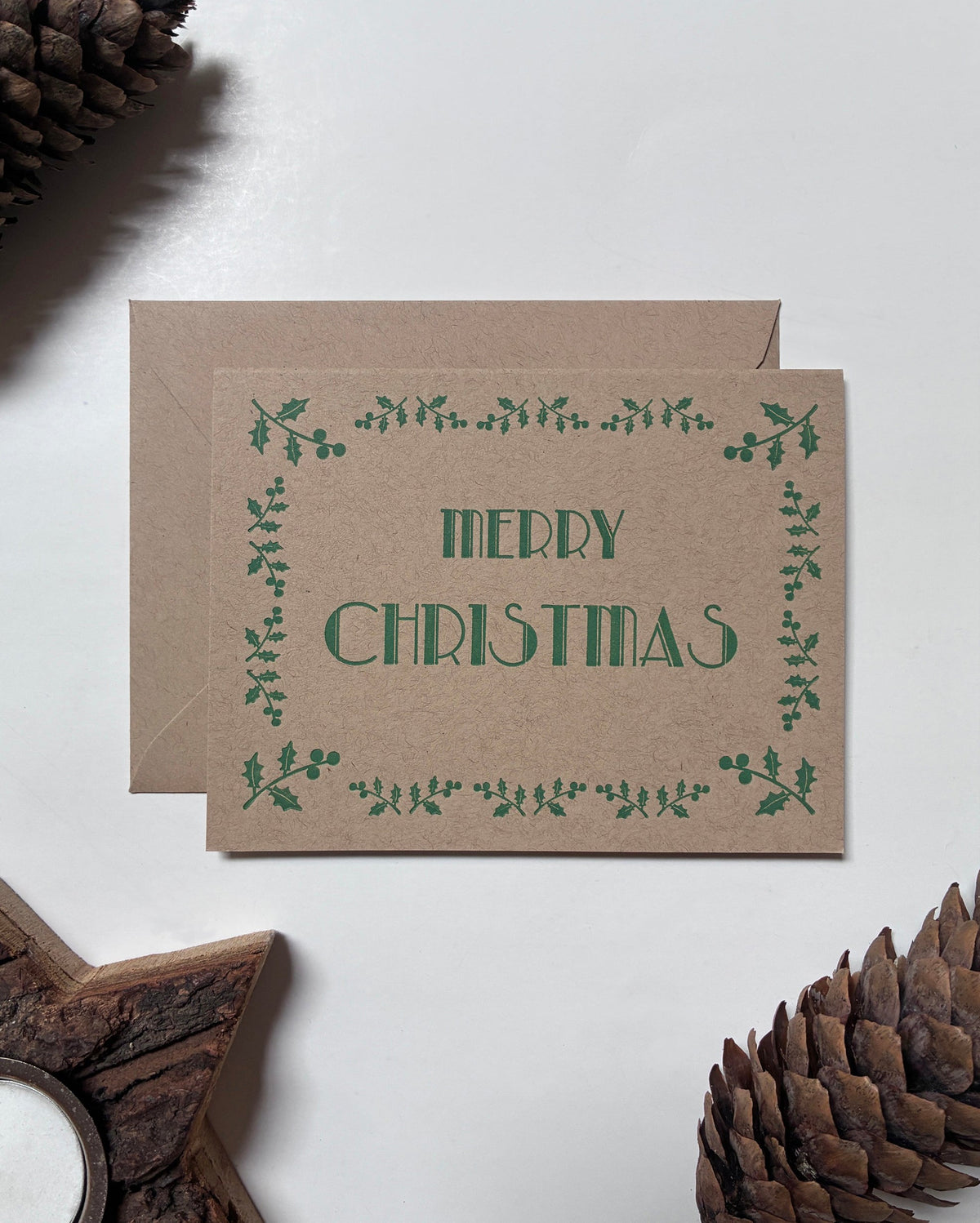 Merry Christmas Letterpress Greeting Card | Holiday Note by Studio Portmanteau