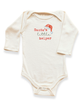 Santa's Little Helper Organic Bodysuit Long Sleeve by Tenth & Pine