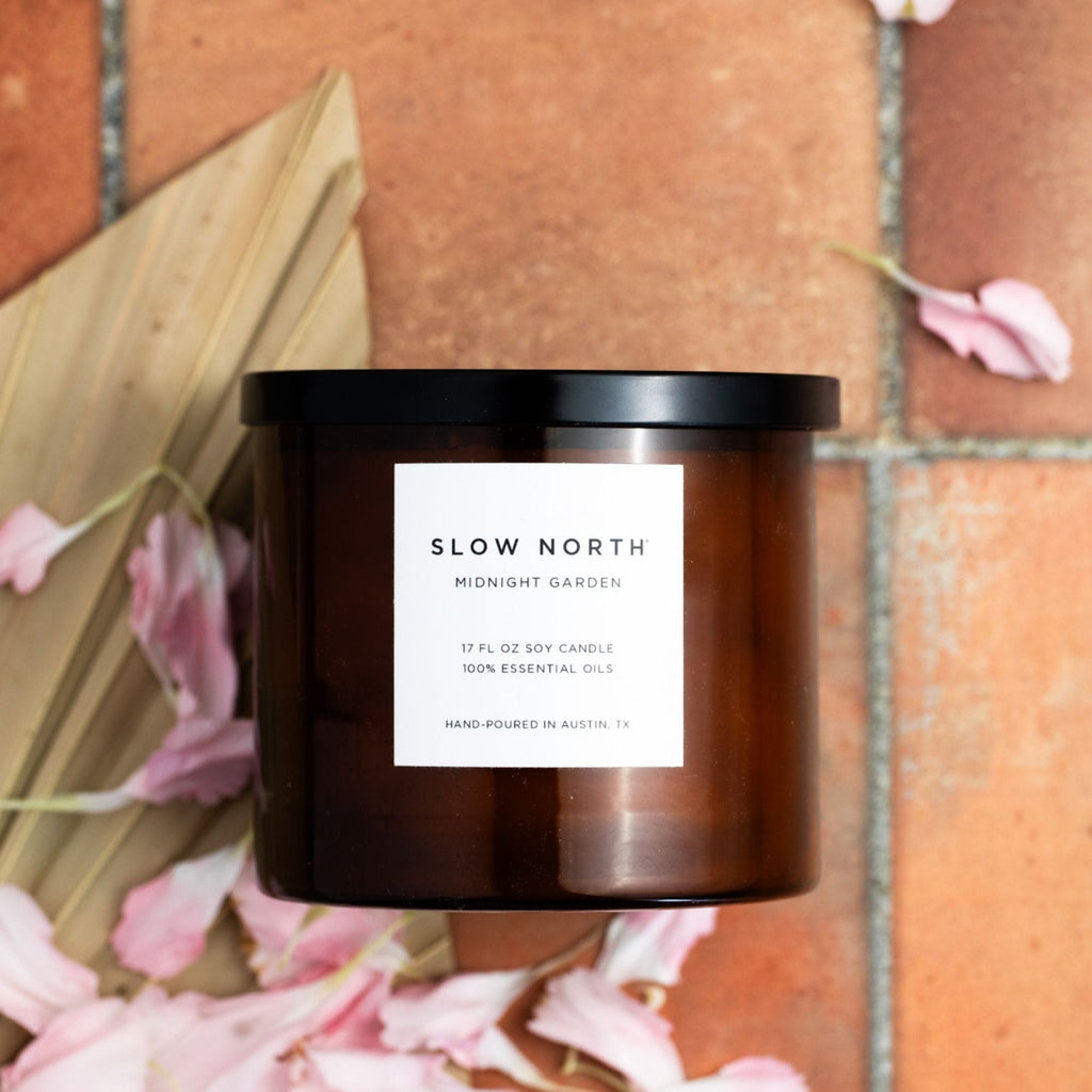 Midnight Garden (Lavender + Rosemary + Geranium) - Signature 3-Wick Candle by Slow North – view 2