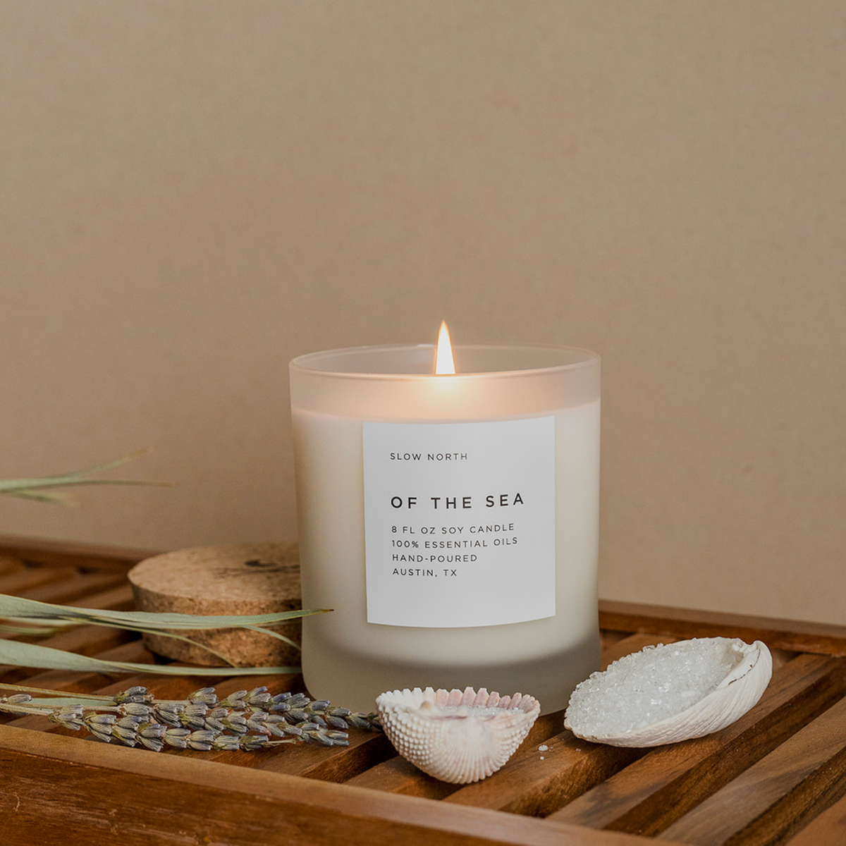 Of The Sea - Signature Soy Candle – Eucalyptus, Lavender & Peppermint by Slow North – view 2