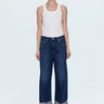 Kacey Mid Rise Cuffed Straight Jean