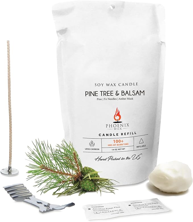 Pine Tree & Balsam - Candle Making Kit by Phoenix Wick – view 9