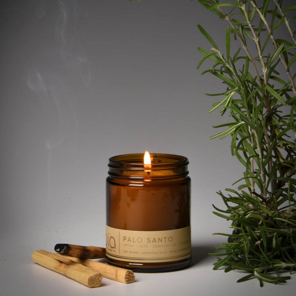 Palo Santo Soy Blend Candle — Cedarwood, Incense & Sandalwood by Bia Candle Co – view 2