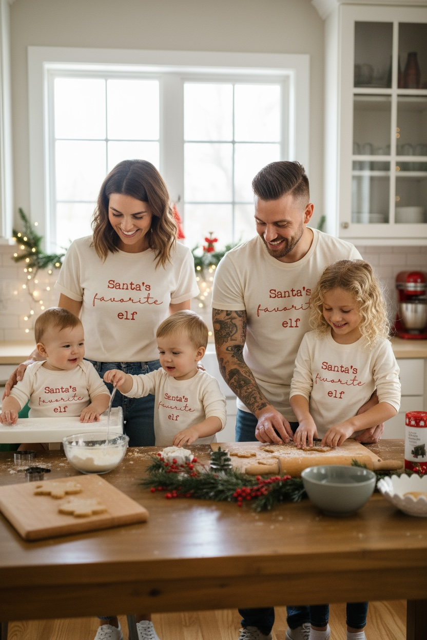 Santa's Favorite Elf Organic Baby Bodysuit Long Sleeve by Tenth & Pine – view 9