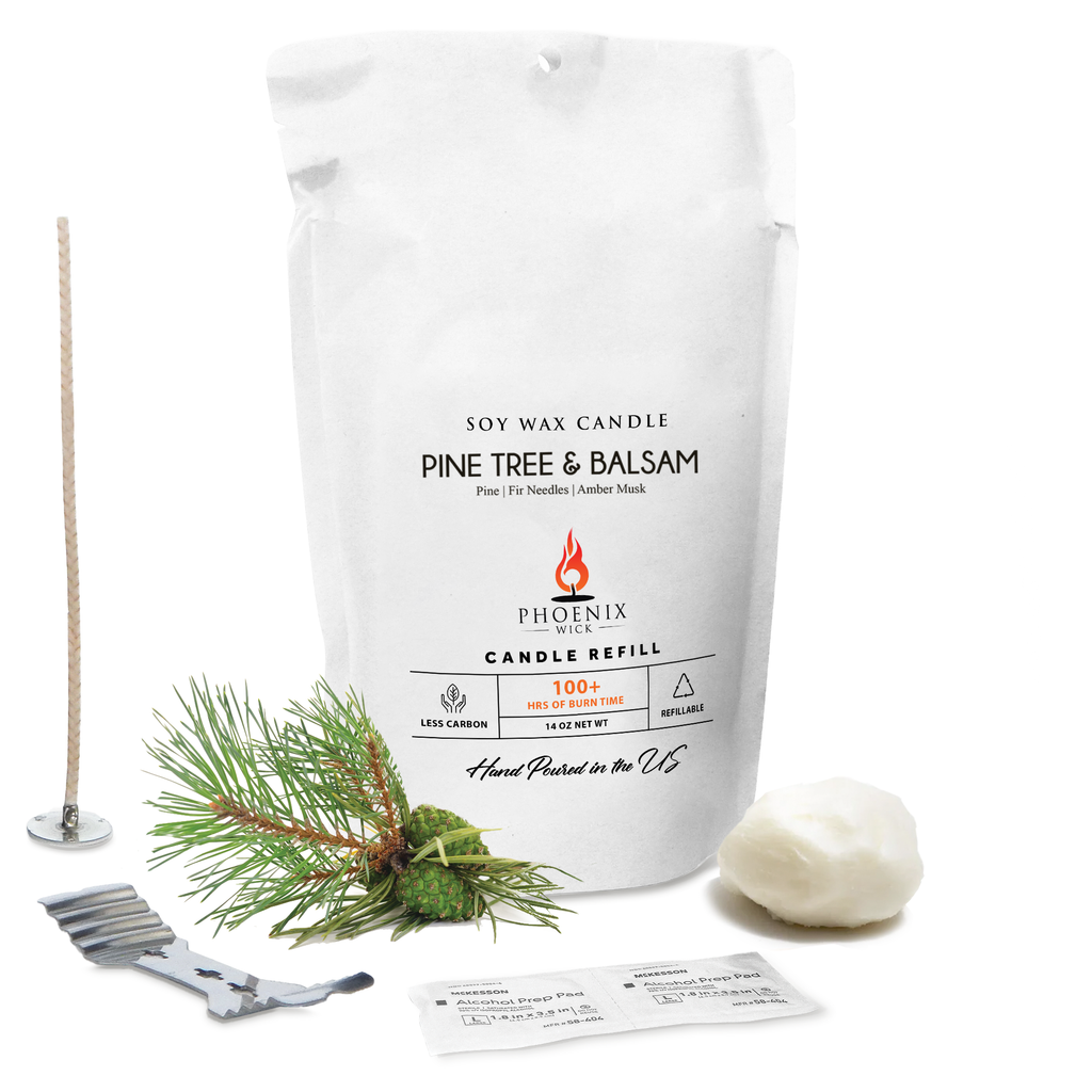 Pine Tree & Balsam - Candle Making Kit by Phoenix Wick