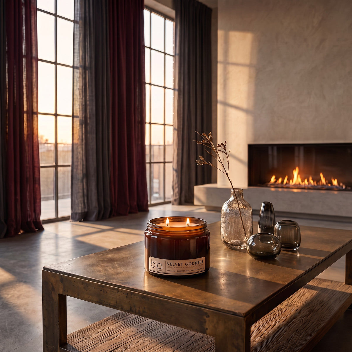 Velvet Goddess Candle - Cherry, Vanilla & Golden Amber by Bia Candle Co – view 12
