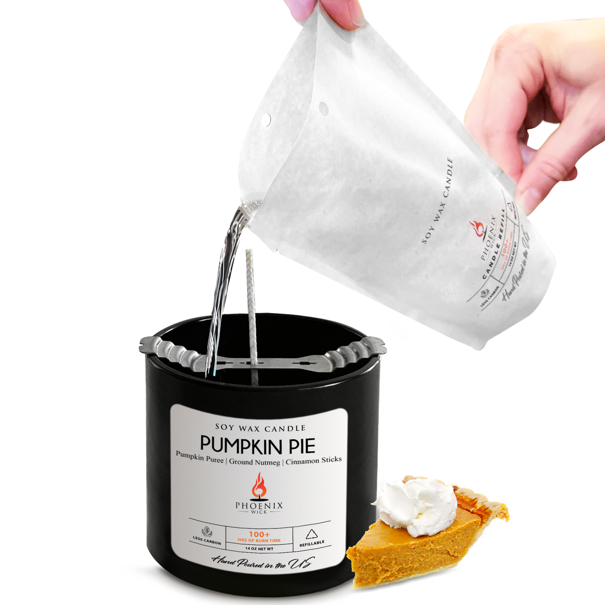 Pumpkin Pie - Candle-Making Kit + Jar by Phoenix Wick