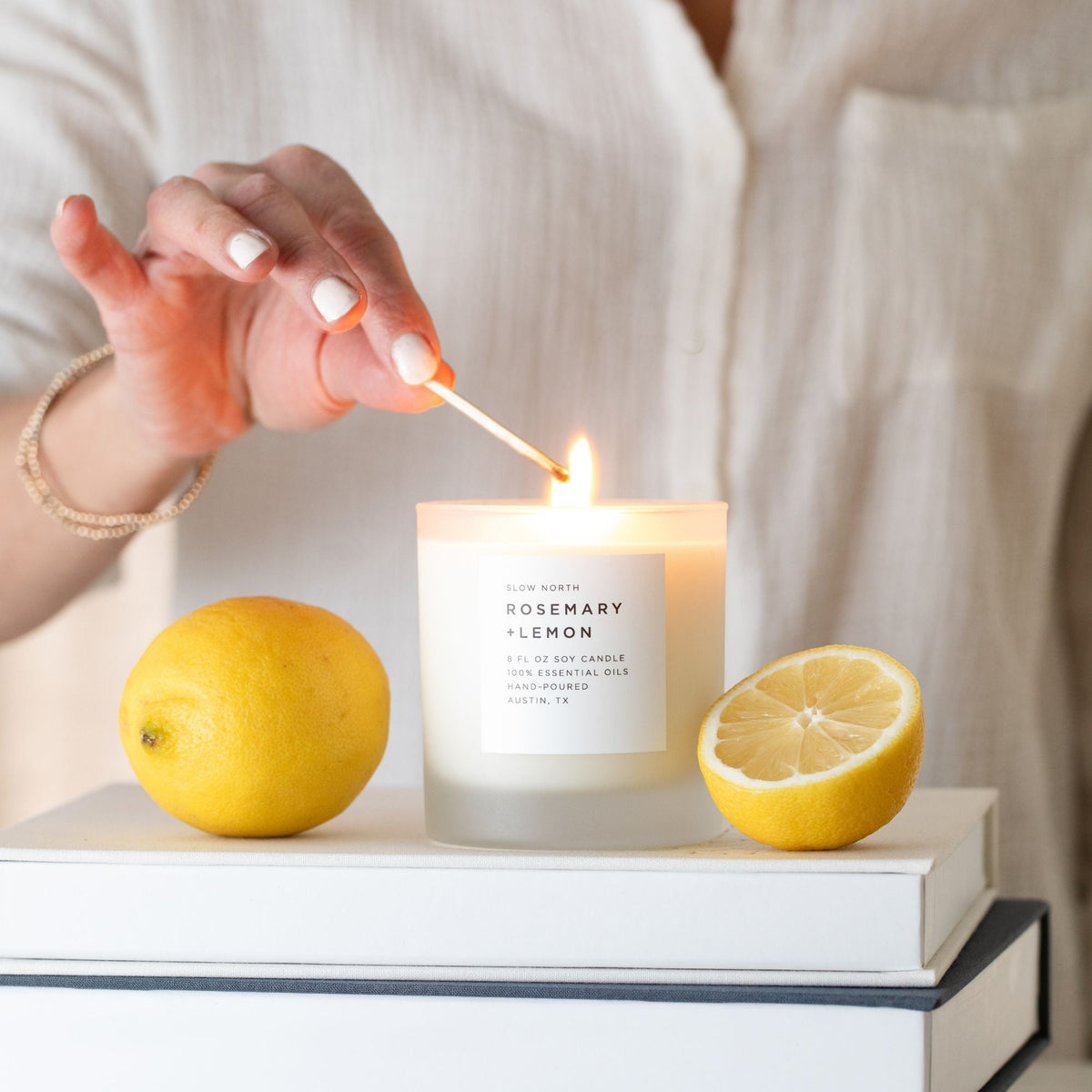 Rosemary + Lemon - Signature Candle by Slow North – view 3