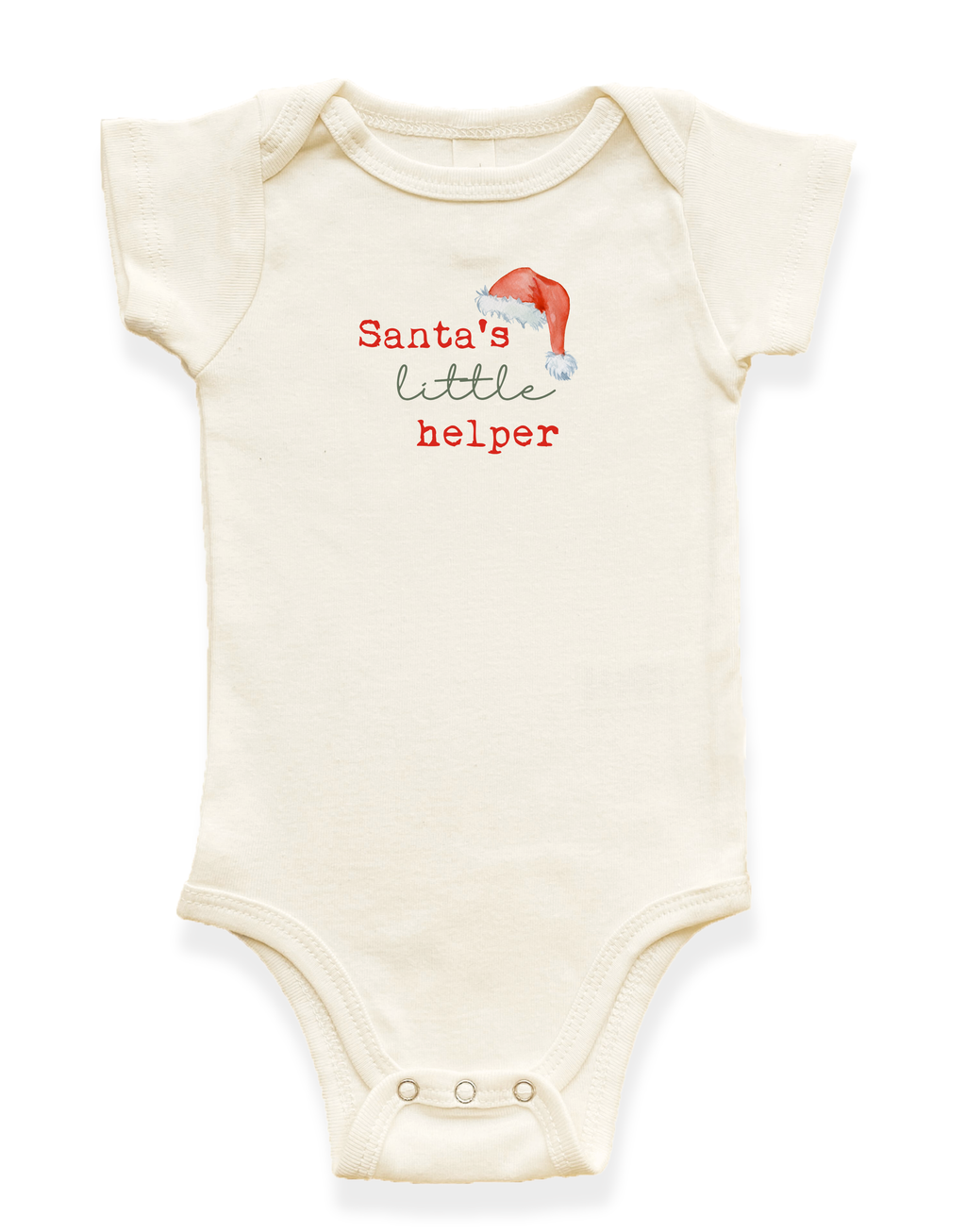 Santa's Little Helper Organic Baby Bodysuit by Tenth & Pine