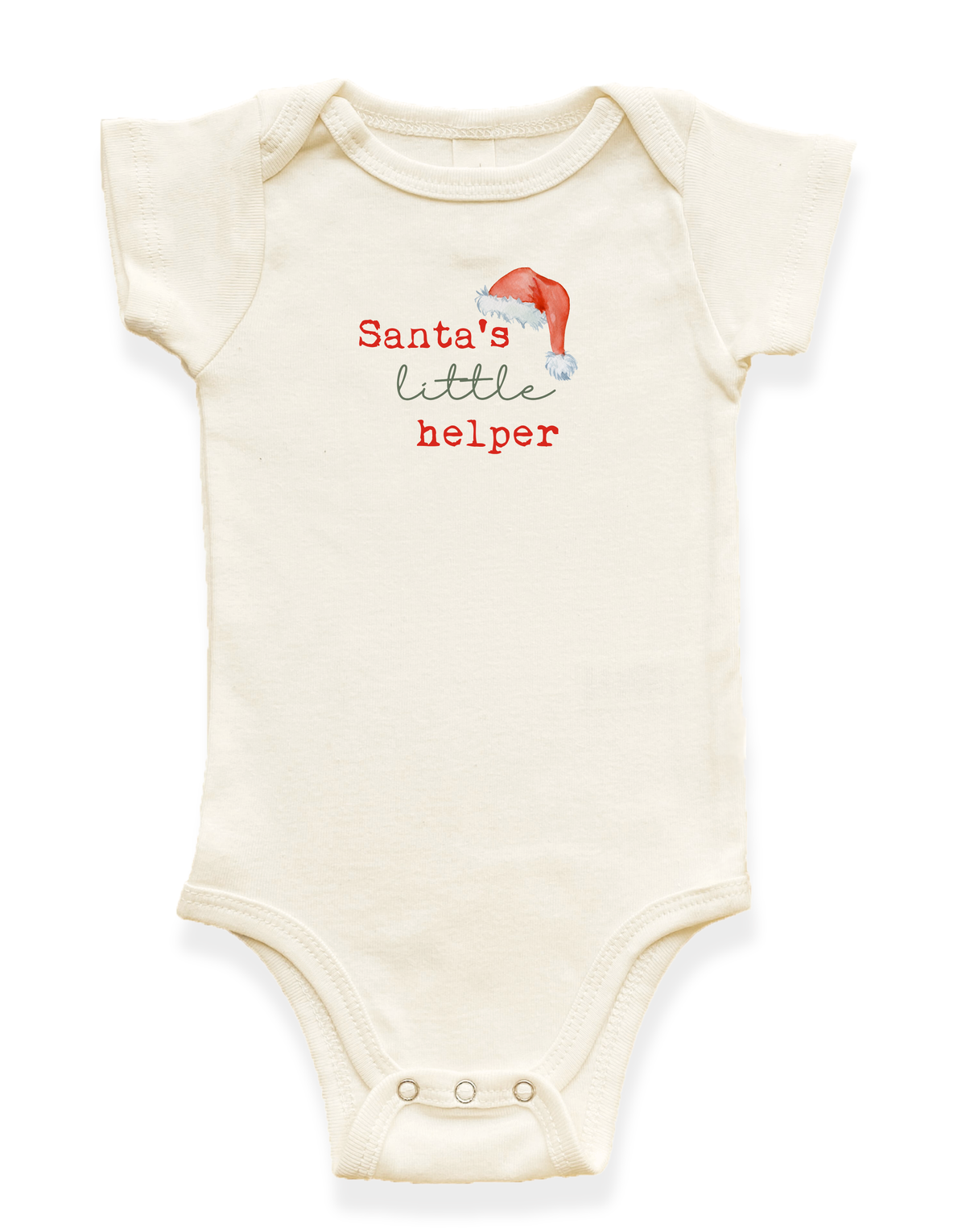 Santa's Little Helper Organic Baby Bodysuit by Tenth & Pine