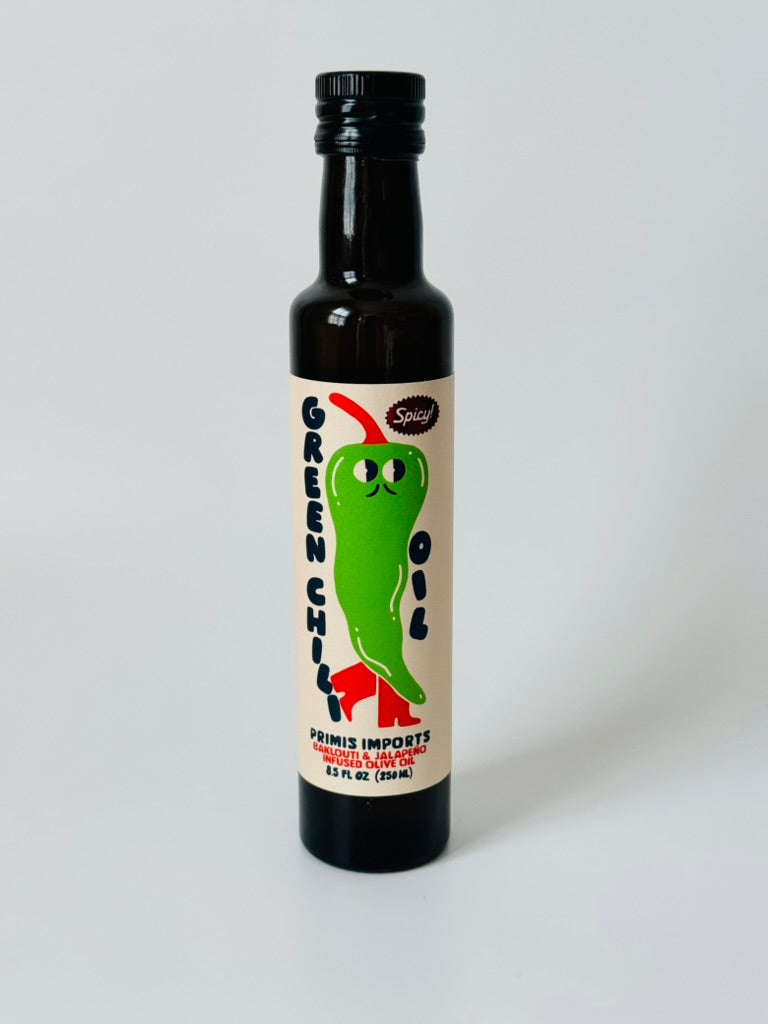 Spicy Green Chili Infused Olive Oil – Baklouti & Jalapeño Co-Milled by Primis Imports – view 2