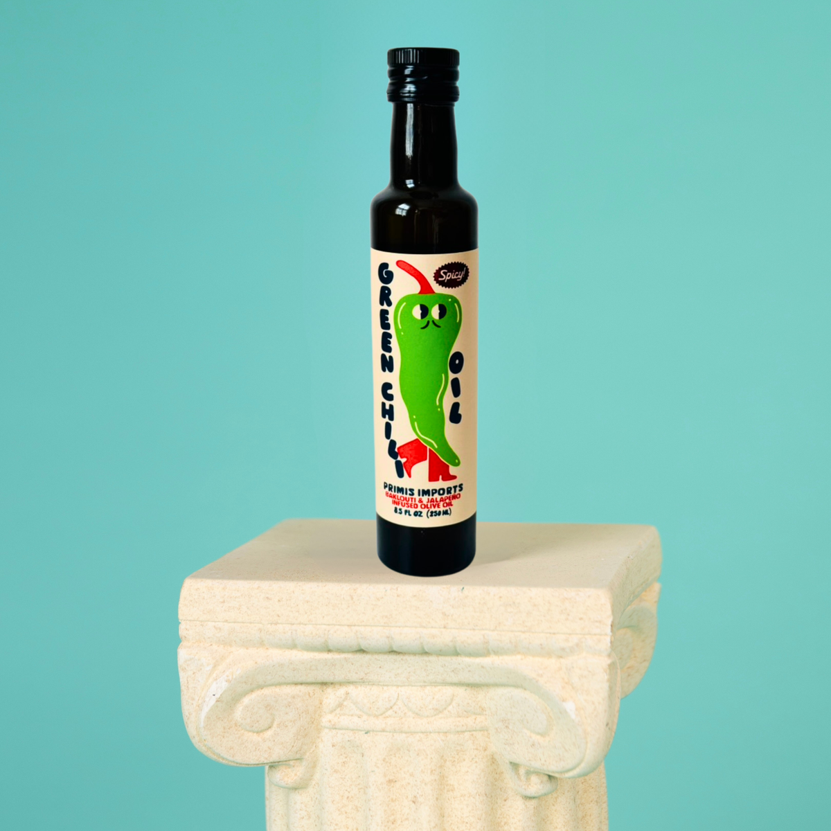Spicy Green Chili Infused Olive Oil – Baklouti & Jalapeño Co-Milled by Primis Imports
