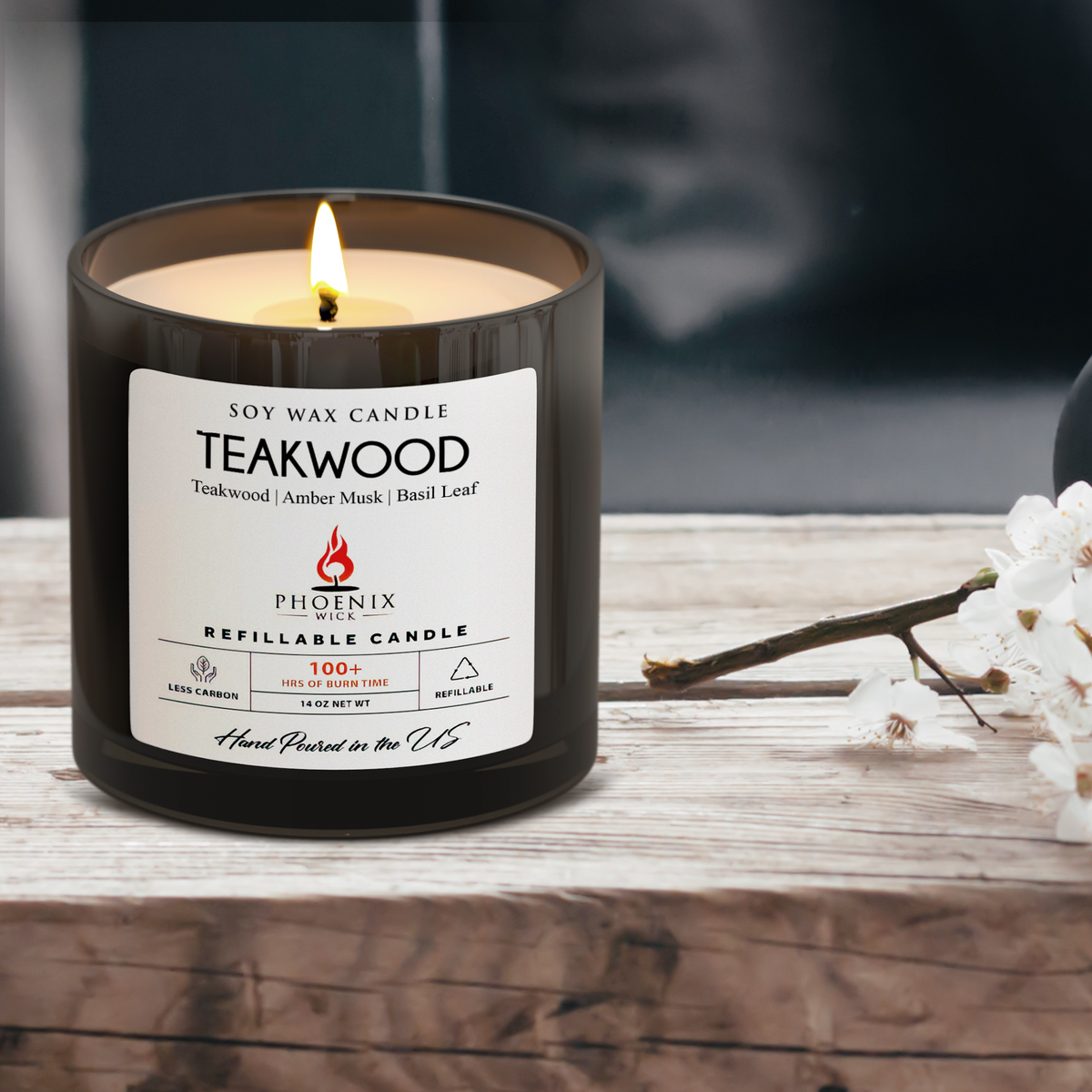 Teakwood - Candle-Making Kit + Jar by Phoenix Wick – view 4