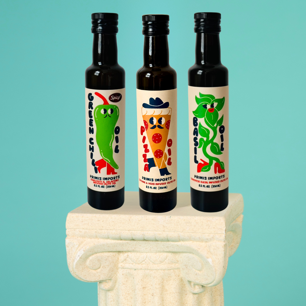 The Infused Oil Trio – Co-Milled Olive Oil Gift Set by Primis Imports