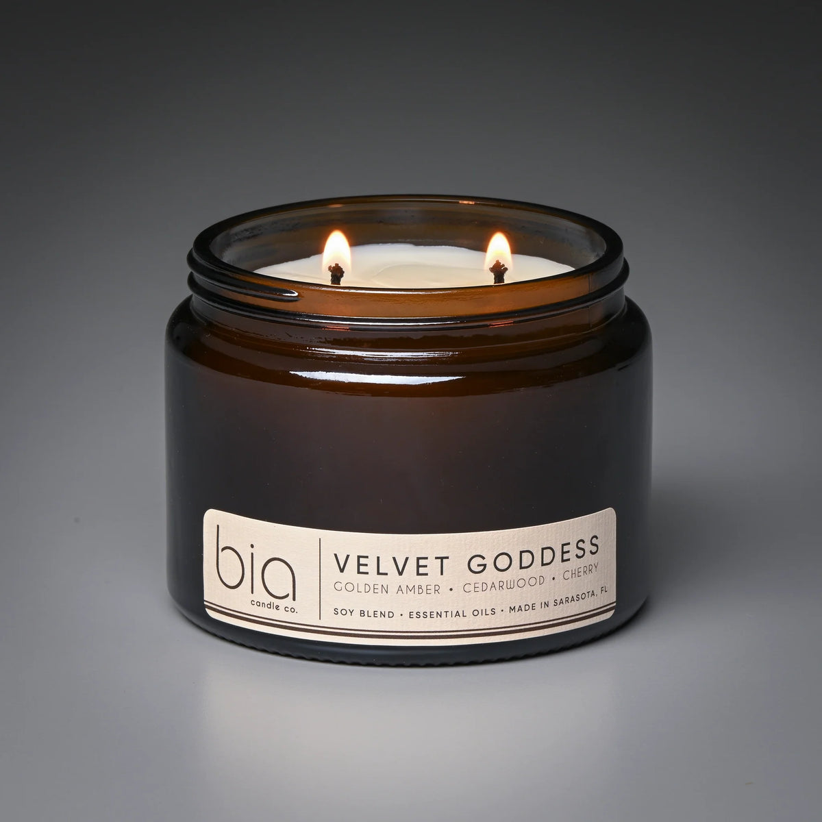 Velvet Goddess Candle - Cherry, Vanilla & Golden Amber by Bia Candle Co – view 9