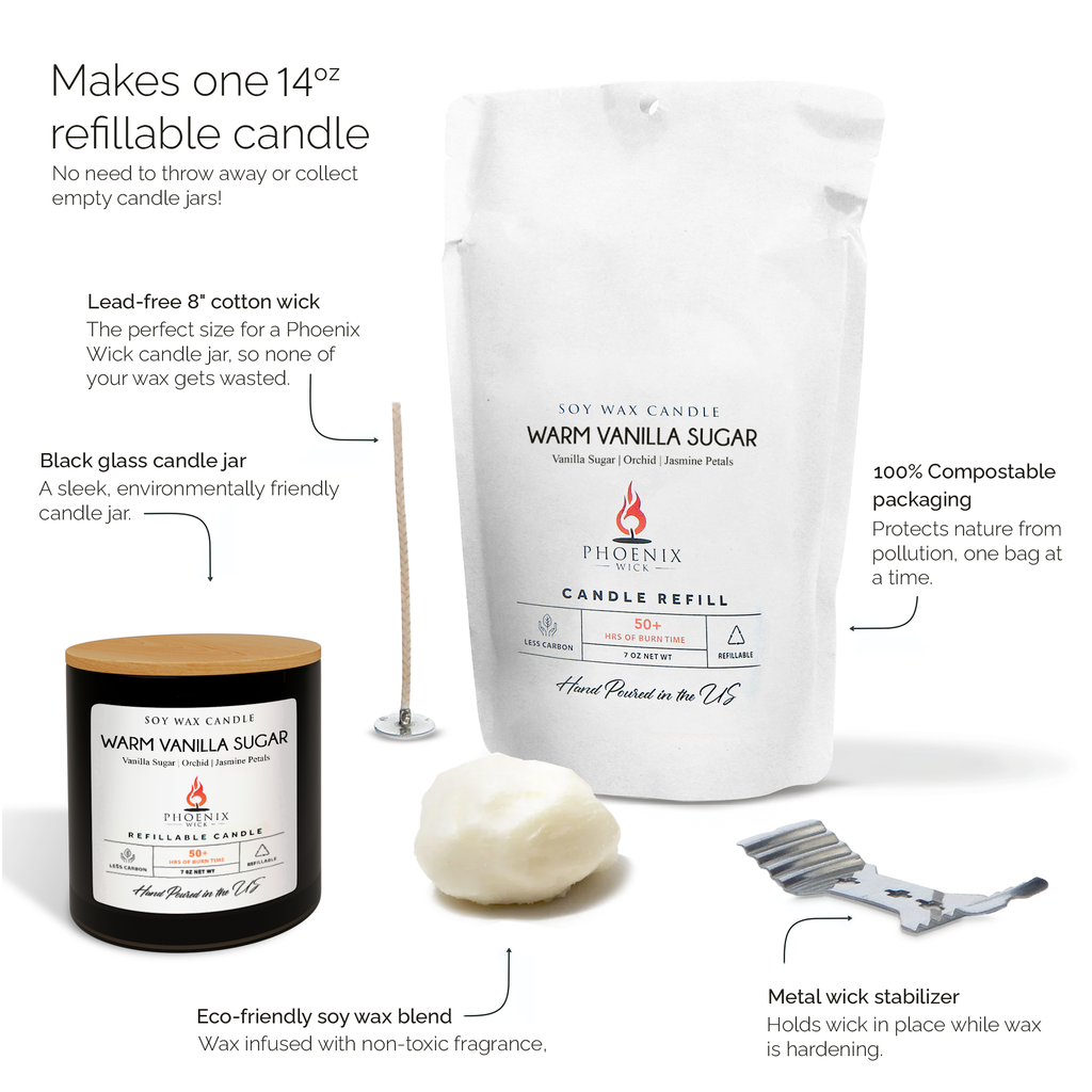 Warm Vanilla Sugar - Candle-Making Kit + Jar by Phoenix Wick – view 11