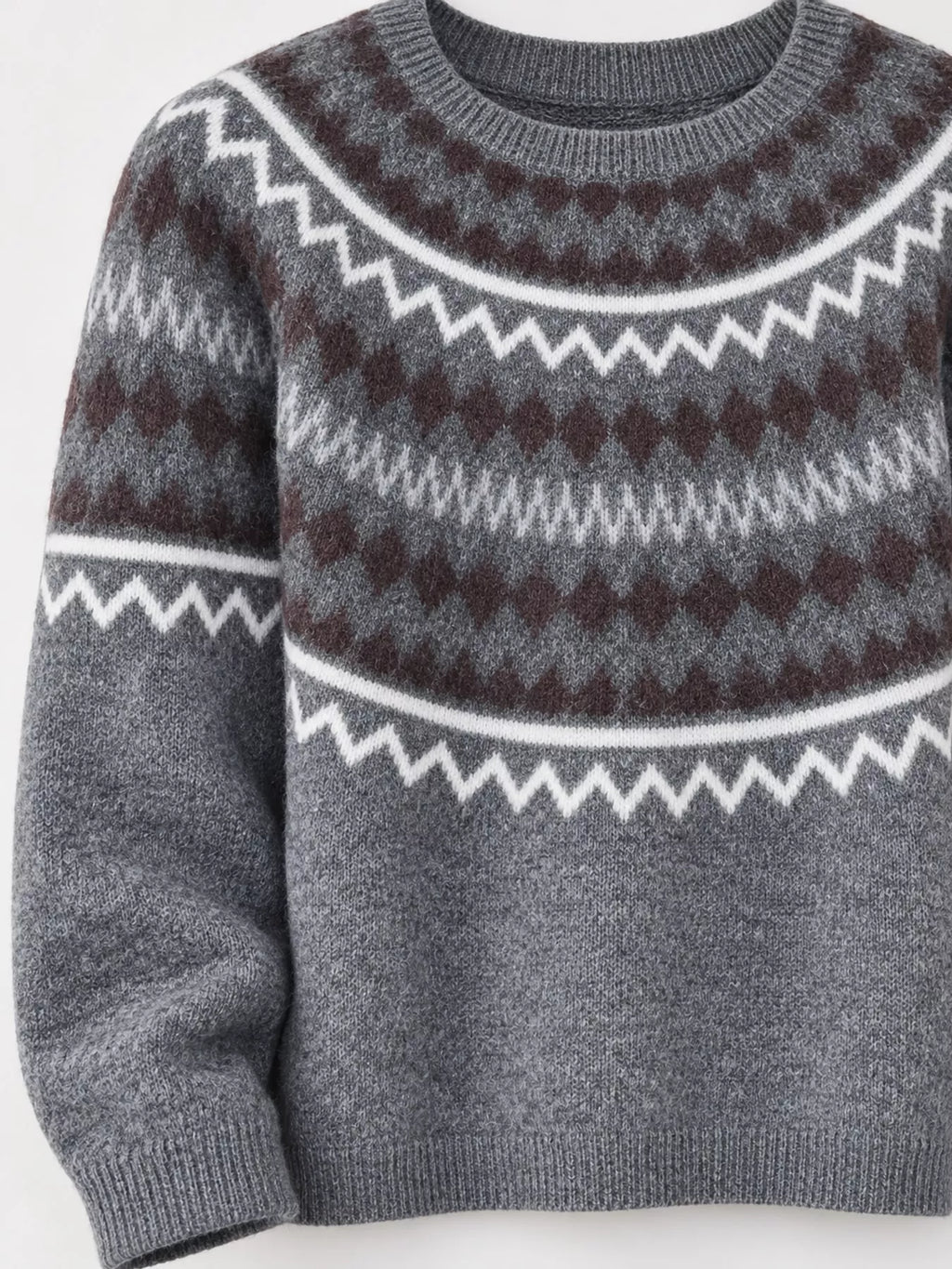 Vintage Fair Isle Pattern Knit Pullover Sweater by Sachi – view 11
