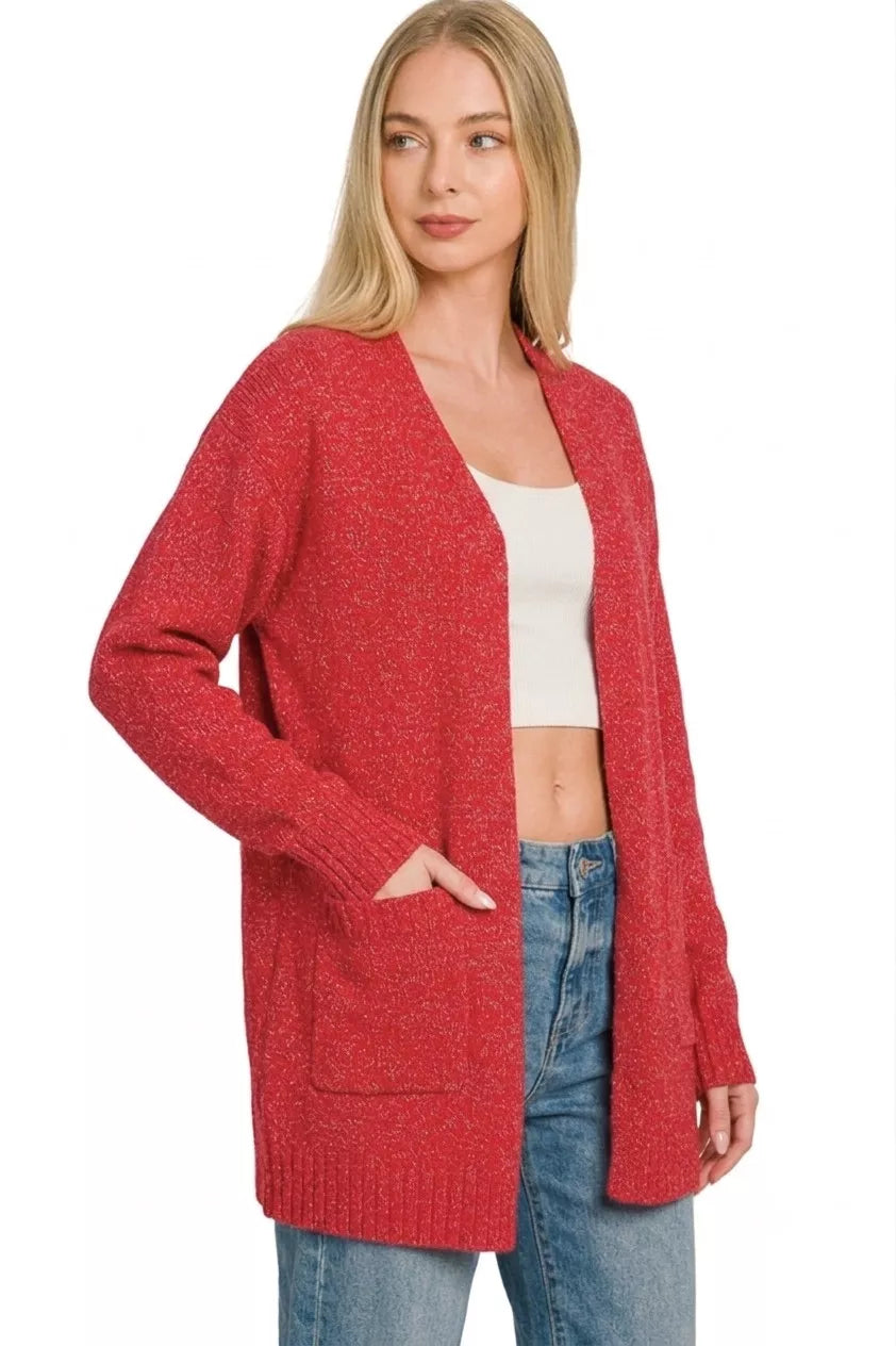 Zenana Open Front Sweater Cardigan – view 2