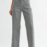 Gingham Mid Rise Straight