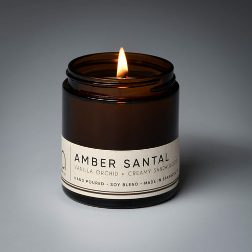 Amber Santal Soy Blend Candle — Sweet Amber, Creamy Sandalwood & Vanilla Orchid by Bia Candle Co