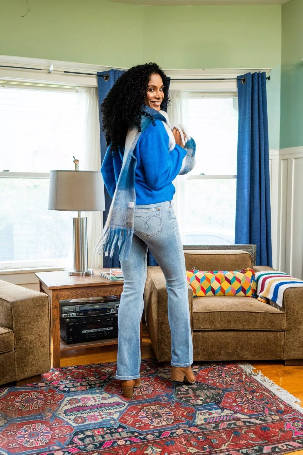 Judy Blue Mid Rise Thermal Bootcut Jeans – view 3