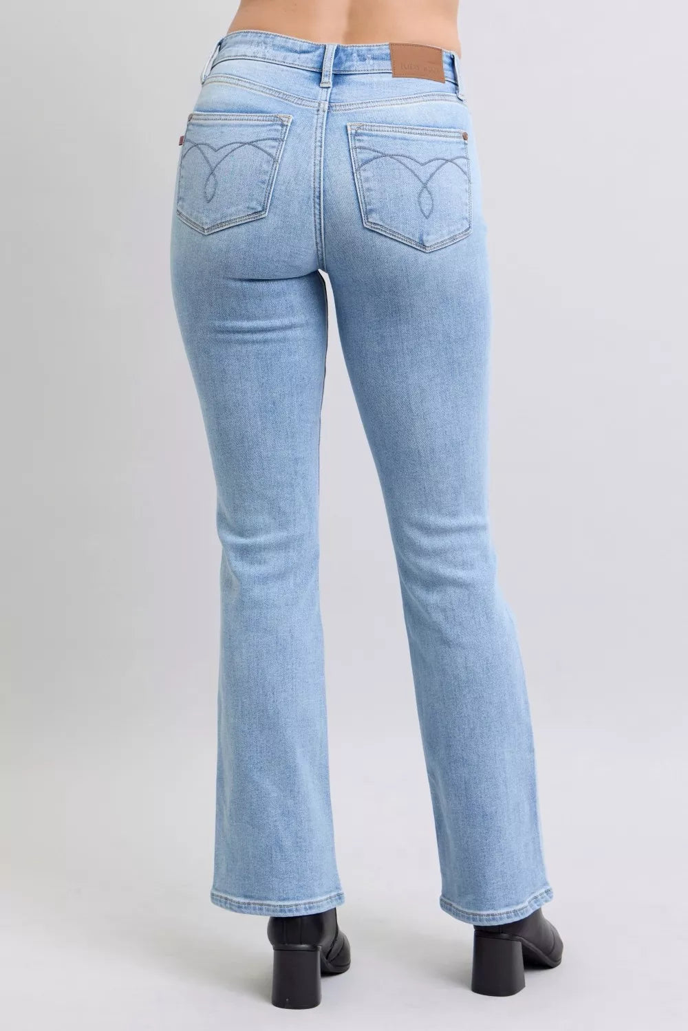 Judy Blue Mid Rise Thermal Bootcut Jeans – view 10