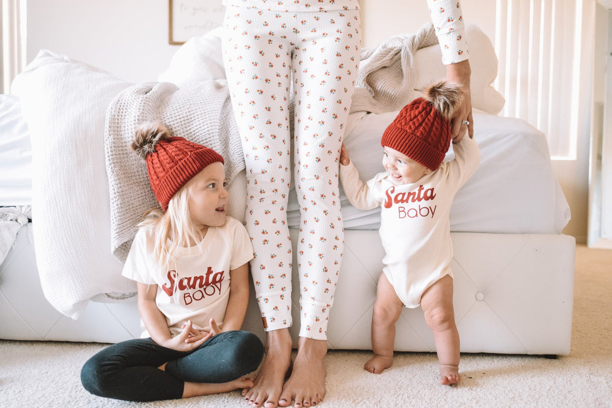 Santa Baby Organic Baby Bodysuit Long Sleeve by Tenth & Pine – view 10