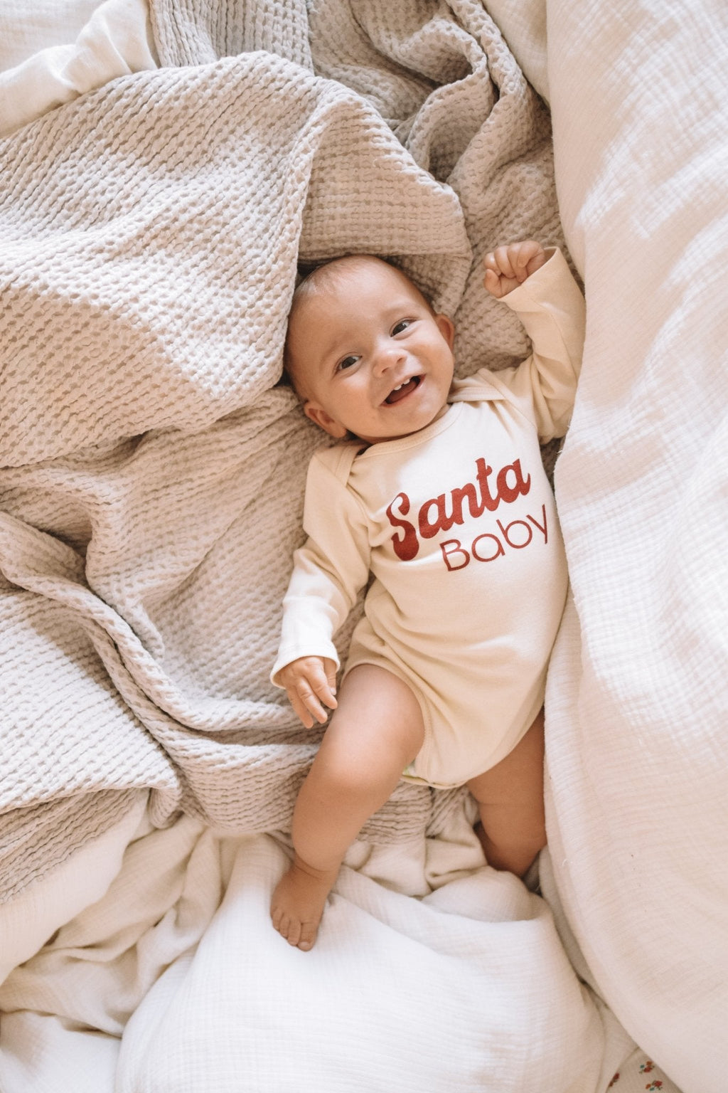 Santa Baby Organic Baby Bodysuit Long Sleeve by Tenth & Pine – view 9