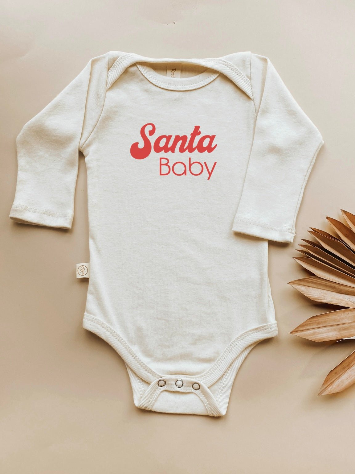 Santa Baby Organic Baby Bodysuit Long Sleeve by Tenth & Pine – view 5