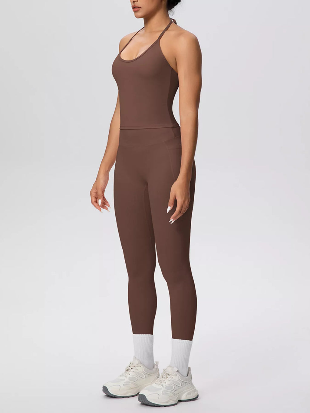 Halter Neck Cami and High-Waisted Leggings Active Set by Lucifera – view 17