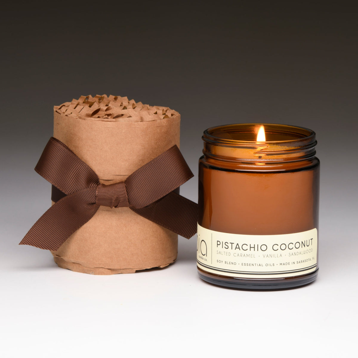 Pistachio Coconut Soy Blend Candle — Coconut, Pistachio & Vanilla by Bia Candle Co – view 4