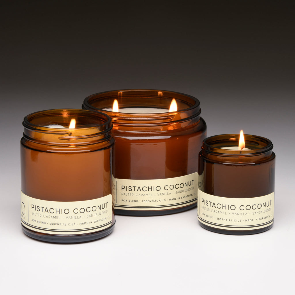 Pistachio Coconut Soy Blend Candle — Coconut, Pistachio & Vanilla by Bia Candle Co – view 5