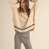 Cable Contrast Sweater