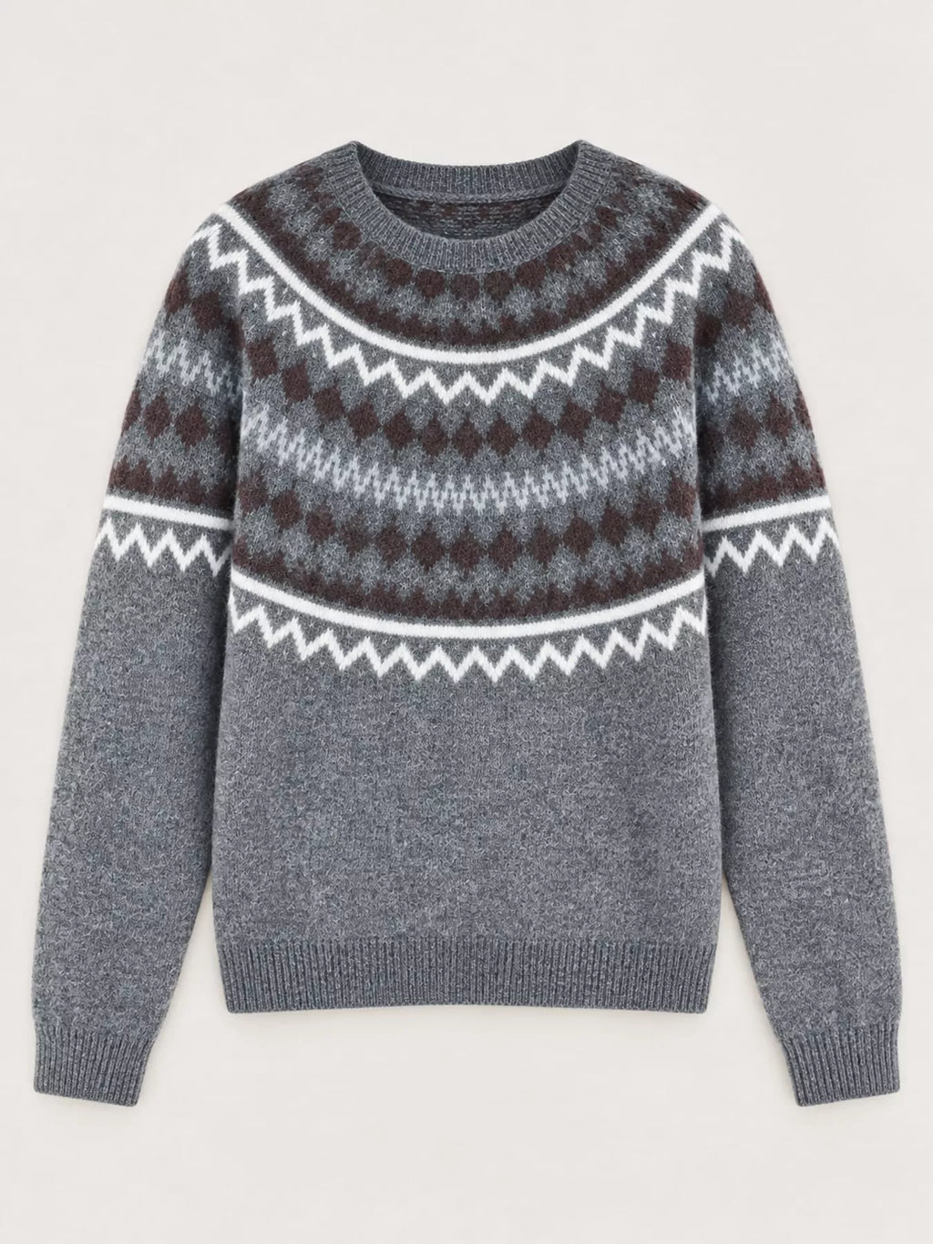Vintage Fair Isle Pattern Knit Pullover Sweater by Sachi – view 10