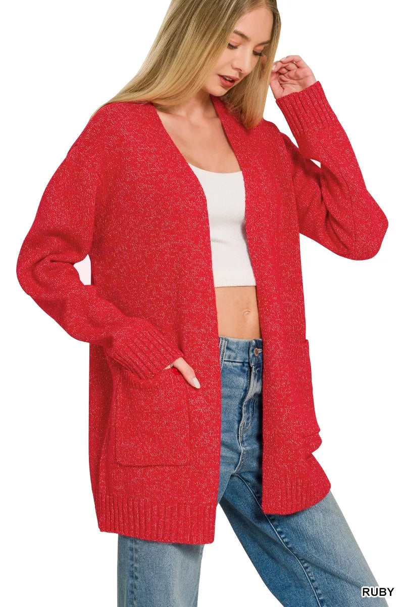 Zenana Open Front Sweater Cardigan – view 3