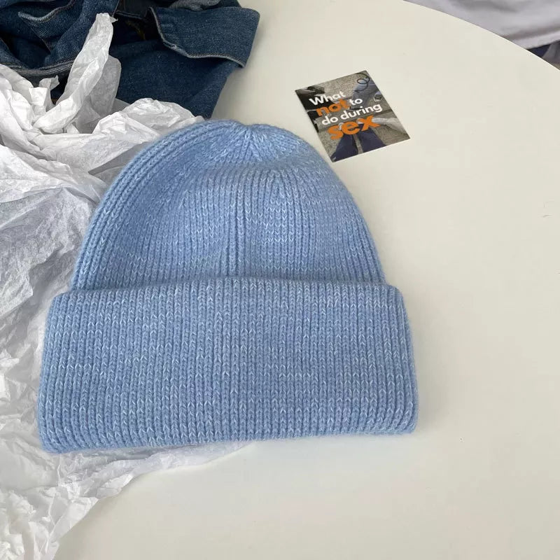 Warm Knitted Cuffed Beanie Hat – view 5