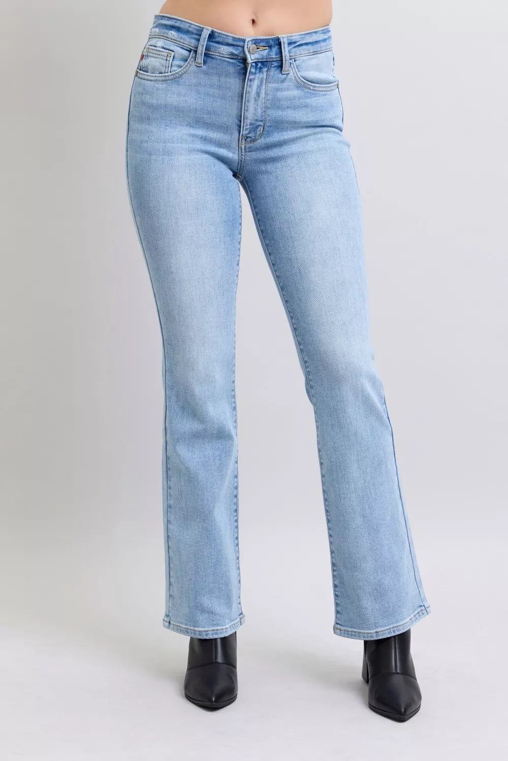 Judy Blue Mid Rise Thermal Bootcut Jeans – view 8