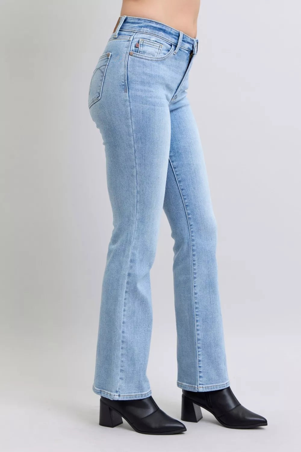 Judy Blue Mid Rise Thermal Bootcut Jeans – view 11