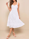 Lace A-Line Midi Dress by Elegant Edge
