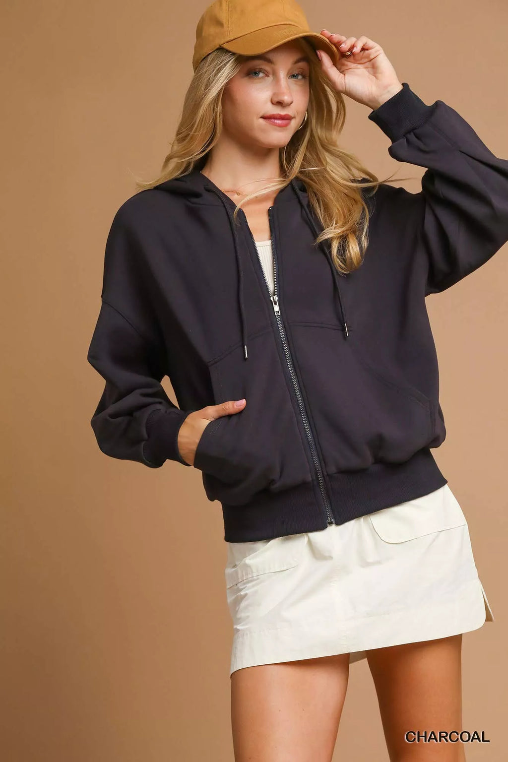 Umgee Zip-Up Fleece Hooded Jacket by Umgee USA