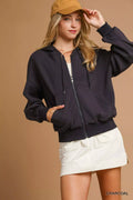 Umgee Zip-Up Fleece Hooded Jacket by Umgee USA