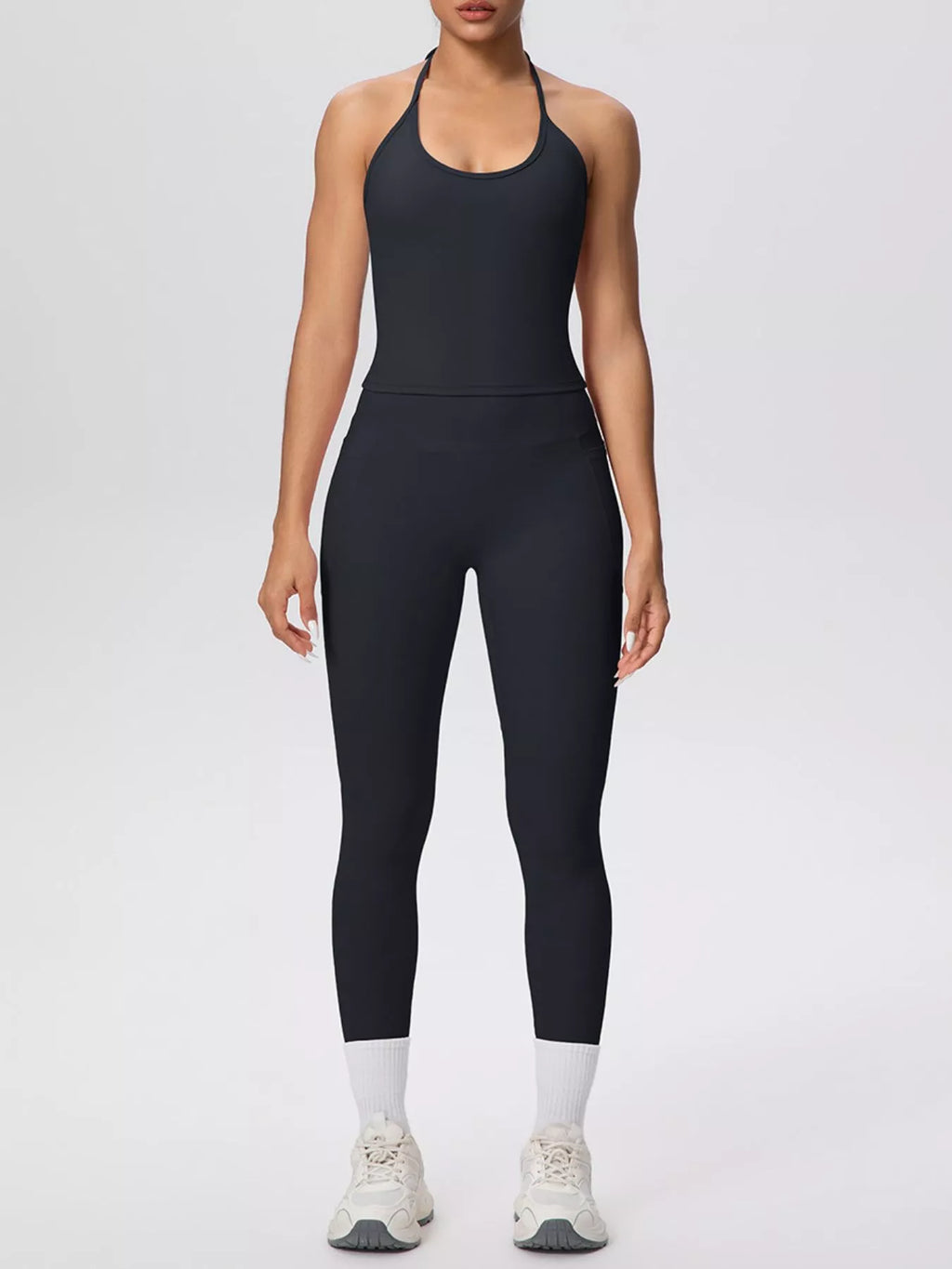 Halter Neck Cami and High-Waisted Leggings Active Set by Lucifera – view 10