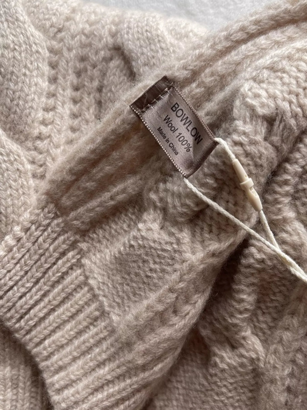 Wool Cable Knit Winter Scarf – view 8