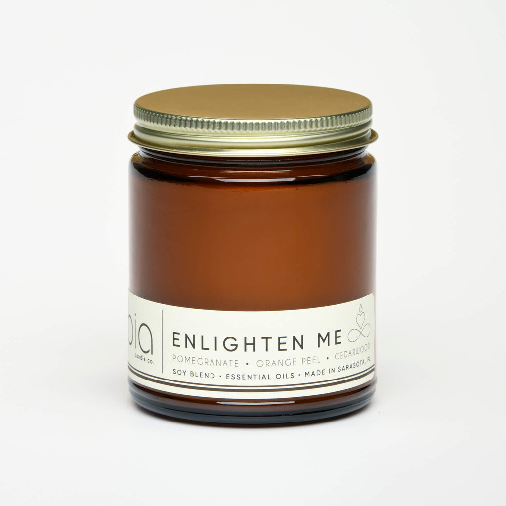 Enlighten Me Soy Blend Candle — Orange Peel, Pomegranate & Vanilla by Bia Candle Co – view 10