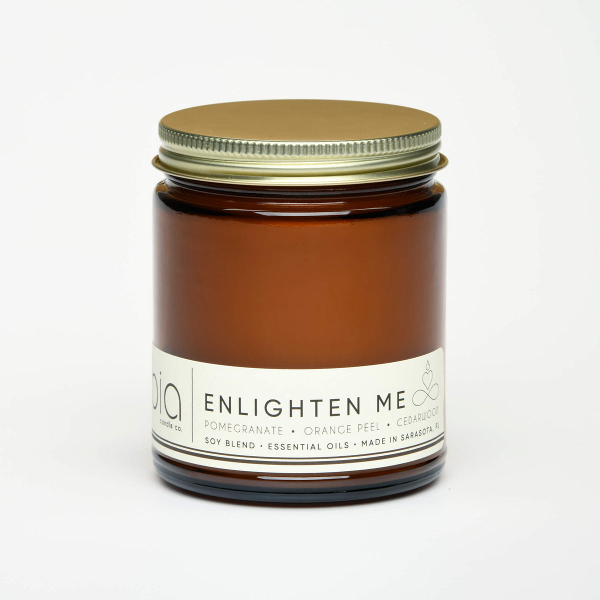 Enlighten Me Soy Blend Candle — Orange Peel, Pomegranate & Vanilla by Bia Candle Co – view 10