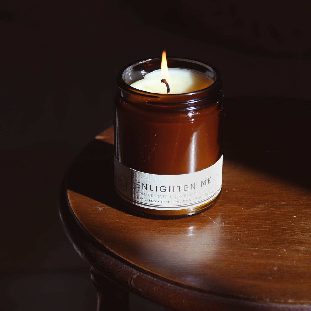 Enlighten Me Soy Blend Candle — Orange Peel, Pomegranate & Vanilla by Bia Candle Co – view 6