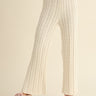 Cable Knitted Straight Leg Pants