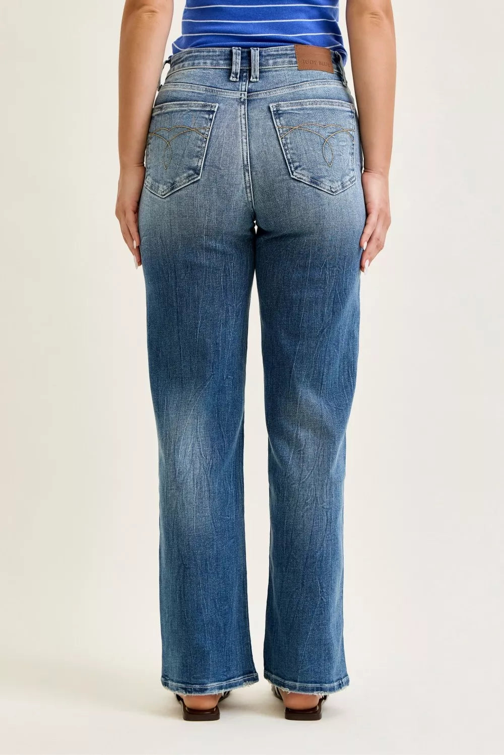 Judy Blue Mid Rise 90s Straight Jeans – view 4